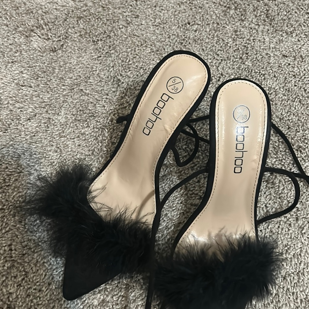 wrap up feathery heels